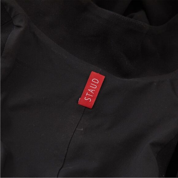 STAUD High Collar Zip Up Cropped Jumpsuit in Black S - Picture 5 of 16